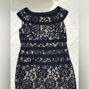 XSCAPE navy blue dress